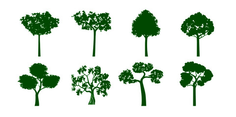 Set Green Vector Trees. 