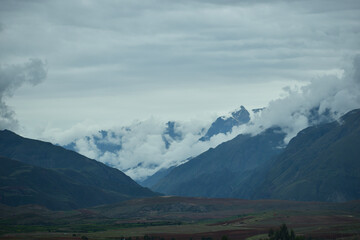 mountains and clouds