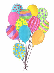 Colorful bunch of balloons