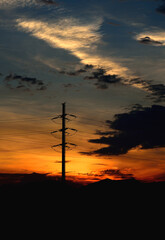 Fototapeta na wymiar sunset over the sky