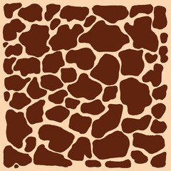 Giraffe Animal Print Pattern Abstract Boho Vector Illustration