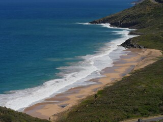 Beautiful coastal view with a small beach in the Caribbean Islands