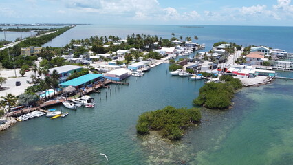 Drone View of Conch Key Marathon Florida Monroe County