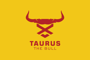 Letter X logo, Bull logo,head bull logo, monogram Logo Design Template Element