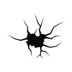 Cracks flat style vector icon
