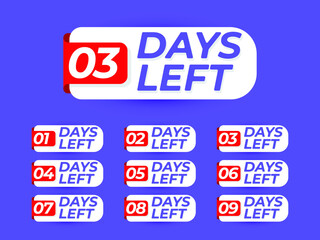  countdown days left design template