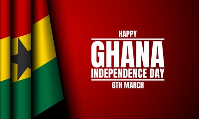 Ghana Independence Day Background Design. - obrazy, fototapety, plakaty