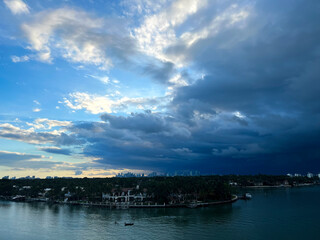 clouds over the river