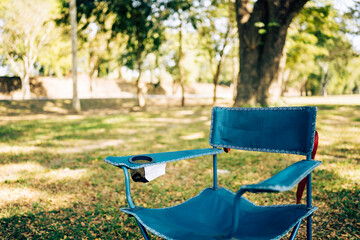 camping chair relax in the midst of nature