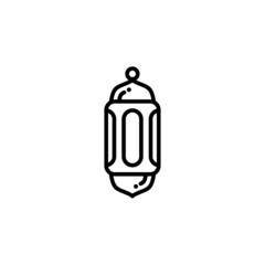 Islamic lantern outline icon vector illustration. Lantern icon vector