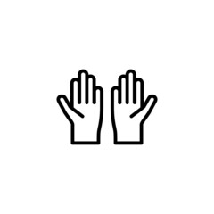 Islamic pray outline icon vector illustration