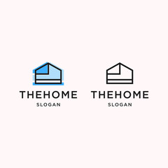 The home logo icon flat design template