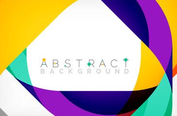 Abstract square shape with overlapping waves, minimal geometric background. Vector Illustration For Wallpaper, Banner, Background, Landing Page