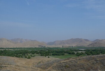 Fototapeta premium Landscape view outside of Bakersville, California