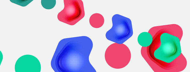 Color arrow shapes on white backdrop. Minimal geometric abstract background. Vector illustration for wallpaper banner background or landing page