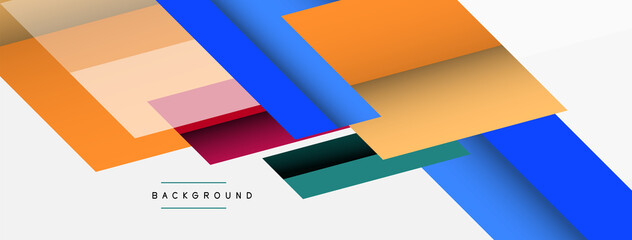 Vector background. Abstract overlapping color lines design with shadow effects. Illustration for wallpaper banner background or landing page