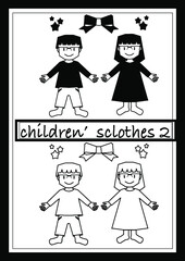 vector children 2 with glasses 