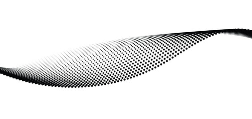 Halftone Background. Gradient Halftone dots wave abstract background. Data technology wave background. 
