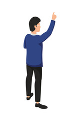 elegant businessman teaching