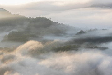 Mountains in Fog