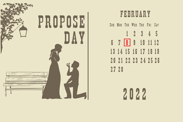 Calendar page Propose Day
