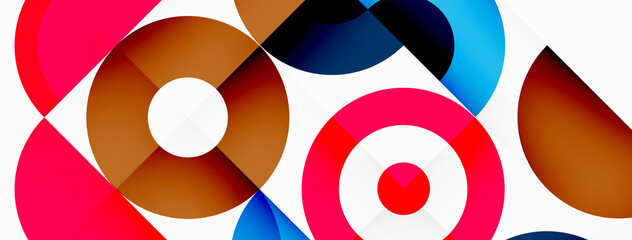 Obraz premium Colorful circle abstract background. Template for wallpaper, banner, presentation, background