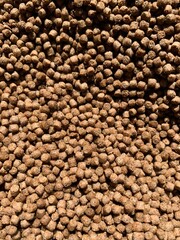 close up of a pellet fish food