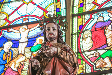 Sacred Heart of Jesus Catholic religious statue