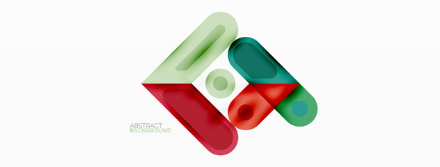 Square and circle minimal abstract background. Vector illustration for wallpaper banner background