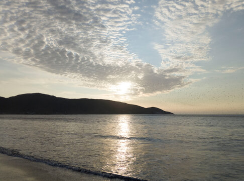 sunset over the sea