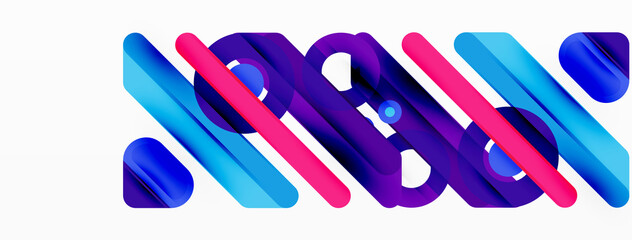 Creative geometric wallpaper. Minimal lines and circles background