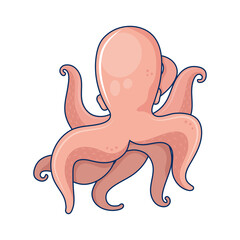 pink octopus animal