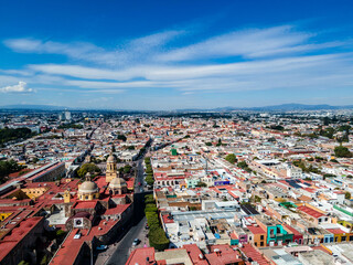 hermosa vista aerea de el centro de queretaro mexico