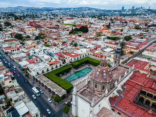Hermosa vista de iglesia Santa Rosa de Viterbo Querétaro, Mexico