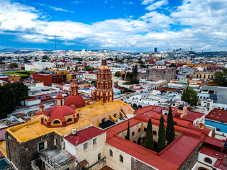 Hermosa vista aerea de iglesia en Querétaro, Mexico
