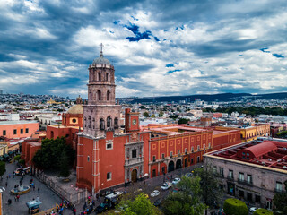 Hermosa vista aerea de iglesia en Querétaro, Mexico