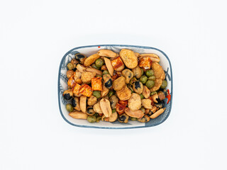 곡물과 새우를 말려서 튀긴 간식