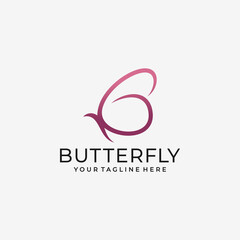 Butterfly Logo Template Vector Icon Illustration
