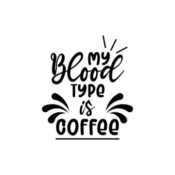 Coffee quotes lettering typography illustration