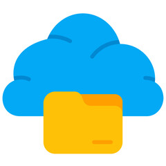cloud folder flat icon