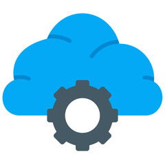 cloud settings flat icon