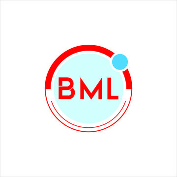 BML letter logo creative design. BML unique design
