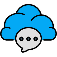 communication filled outline icon