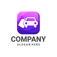 Illustration vector graphic of car sale garage, good for logo design