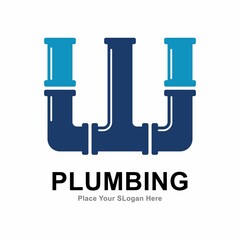 letter w with plumbing pipe logo vector design template. Suitable for pipe service, drainage, sanitation home, and maintenance service company   