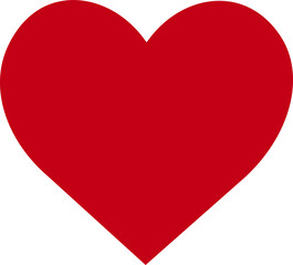 red heart on white background 