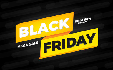 Black Friday sale banner social media post template.