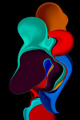 Modern shape and color design background, Gradient colorful abstract background