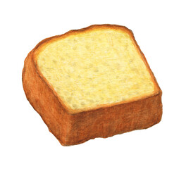 パウンドケーキ　ケーキイラスト　手描き