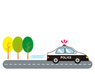パトカー　警察　ベクターイラスト ©  NiSihSion